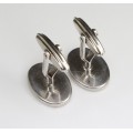 eleganti butoni ART DECO. argint & email cloisonne. Danemarca
